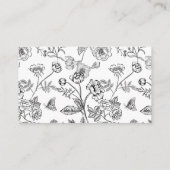 ヴィンテージブラックフローラAギフト結婚の エンクロージャーカード (裏面)