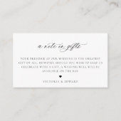 ヴィンテージブラックフローラAギフト結婚の エンクロージャーカード (正面)