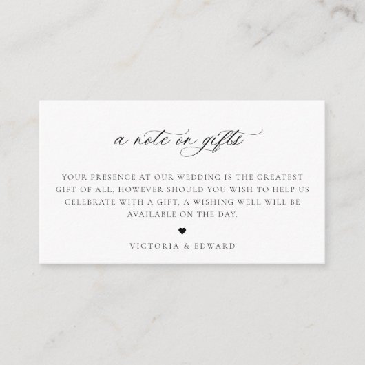 ヴィンテージブラックフローラAギフト結婚の エンクロージャーカード (正面)