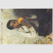 ヴィンテージブラックボーイオレンジティッシュペーパー 薄葉紙 (正面)