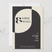 ヴィンテージブラックボーンデコ招待状 招待状 (正面)