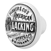 ヴィンテージブラックポーランドロゴブラック&ホワイト🖤✨ セラミックノブ (右)