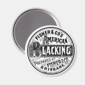 ヴィンテージブラックポーランドロゴ白黒 マグネット (正面/裏面)