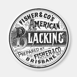 ヴィンテージブラックポーランドロゴ白黒 マグネット