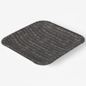 ヴィンテージブラックミュージックノートパターンミュージシャン ペーパープレート (傾斜あり)