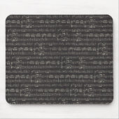 ヴィンテージブラックミュージックノートパターンミュージシャン マウスパッド (正面)