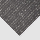 ヴィンテージブラックミュージックノートパターンミュージシャン 薄葉紙 (詳細)