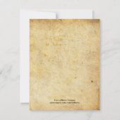 ヴィンテージブラックモチーフリハーサルディナーカード 招待状 (裏面)