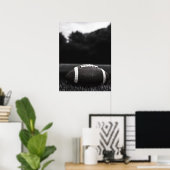 ヴィンテージブラックモノクロームサッカー ポスター (ホームオフィス)