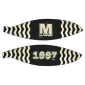 ヴィンテージブラックモノグラム年番号 バスケットボール (パネル)