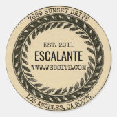 ヴィンテージブラックリースオンダークベージュ ラウンドシール (正面)