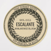 ヴィンテージブラックリースオンダークベージュ ラベル (デザイン1)