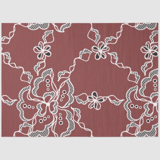 ヴィンテージブラックレースデクページティッシュペーパー 薄葉紙 (正面)