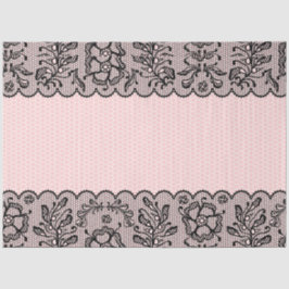 ヴィンテージブラックレースデクページティッシュペーパー 薄葉紙