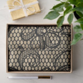 ヴィンテージブラックレースデクページティッシュペーパー 薄葉紙 (ギフト)