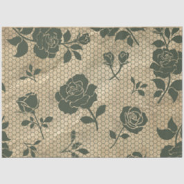 ヴィンテージブラックレースデクページティッシュペーパー 薄葉紙