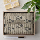 ヴィンテージブラックレースデクページティッシュペーパー 薄葉紙 (ギフト)