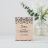 ヴィンテージブラックレースバ素朴ーラップ詳細 エンクロージャーカード (スタンド正面)