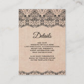 ヴィンテージブラックレースバ素朴ーラップ詳細 エンクロージャーカード (正面)