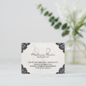 ヴィンテージブラックレース美しいサロン美容師 名刺 (スタンド正面)