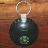 ヴィンテージブラックローンボウル、キーリング キーホルダー (裏面)