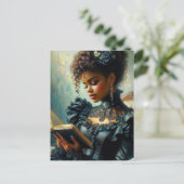 ヴィンテージブラック女読性のビクトリアン美学 ポストカード (スタンド正面)