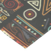 ヴィンテージブラック幾何学アフリカドードル テーブルクロス (アングル)