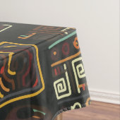 ヴィンテージブラック幾何学アフリカドードル テーブルクロス (インサイチュ)