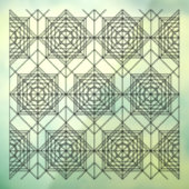 ヴィンテージブラック抽象芸術線形パターン ウィンドウサイン (シート3)