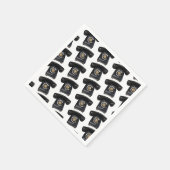 ヴィンテージブラック携帯電話 スタンダードカクテルナプキン (角)
