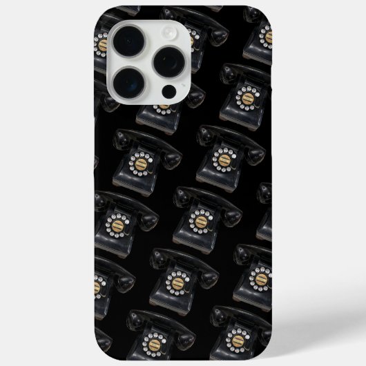 ヴィンテージブラック携帯電話 Case-Mate iPhoneケース (裏面)