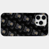 ヴィンテージブラック携帯電話 Case-Mate iPhoneケース (裏面 (横))