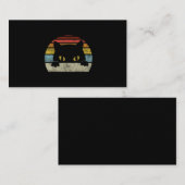 ヴィンテージブラック猫好き、レトロスタイルブラックキャッツ 名刺 (正面/裏面)