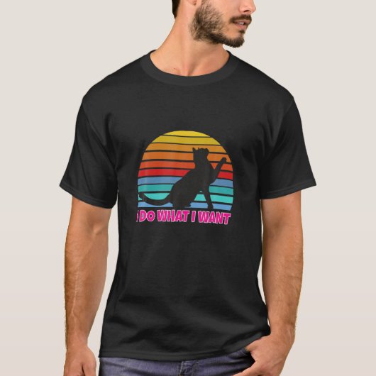 ヴィンテージブラック猫好き Tシャツ (正面)