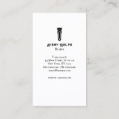 ヴィンテージブラック理容師電動ヘアリッパー 名刺 (裏面)