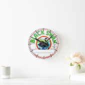 「ヴィンテージブラック白鳥ラベル」 ラウンド壁時計 (ホーム)