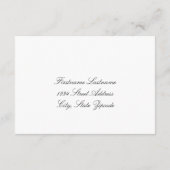 ヴィンテージブラック結婚アールデコおもしろいのベル付き 出欠カード (裏面)