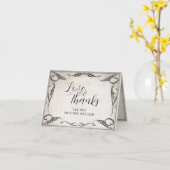ヴィンテージブラック結婚アールデコサンキュー カード (黄色い花)