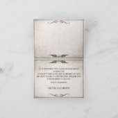 ヴィンテージブラック結婚アールデコサンキュー カード (内部)