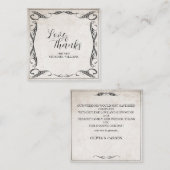 ヴィンテージブラック結婚アールデコサンキュー ノートカード (正面/裏面)