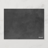 ヴィンテージブラック結婚シャルボードのテーブル番号 ポストカード (裏面)