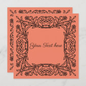 ヴィンテージブラック縁ど 案内状 (正面/裏面)