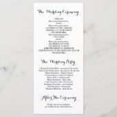 ヴィンテージブラック花リース結婚式プログラム プログラム (裏面)