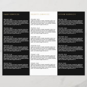 ヴィンテージブラック花柄3折パンフレット チラシ (裏面)