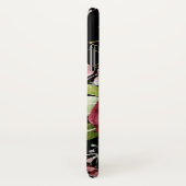 ヴィンテージブラック赤面ピンクブルゴーニュプロテアフローラ Case-Mate iPhoneケース (裏面/右)