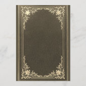 ヴィンテージブラック金ゴールドエレガントスクリプトボーイ確認 招待状 (裏面)