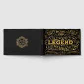 ヴィンテージブラック金ゴールドクラシックレジェンドリタイア ゲストブック (全面)