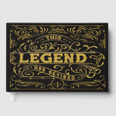 ヴィンテージブラック金ゴールドクラシックレジェンドリタイア ゲストブック (正面)
