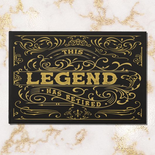 ヴィンテージブラック金ゴールドクラシックレジェンドリタイア ゲストブック