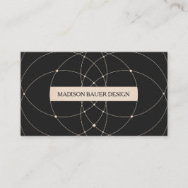 ヴィンテージブラック金ゴールドデザスタイリッシュイナ 名刺